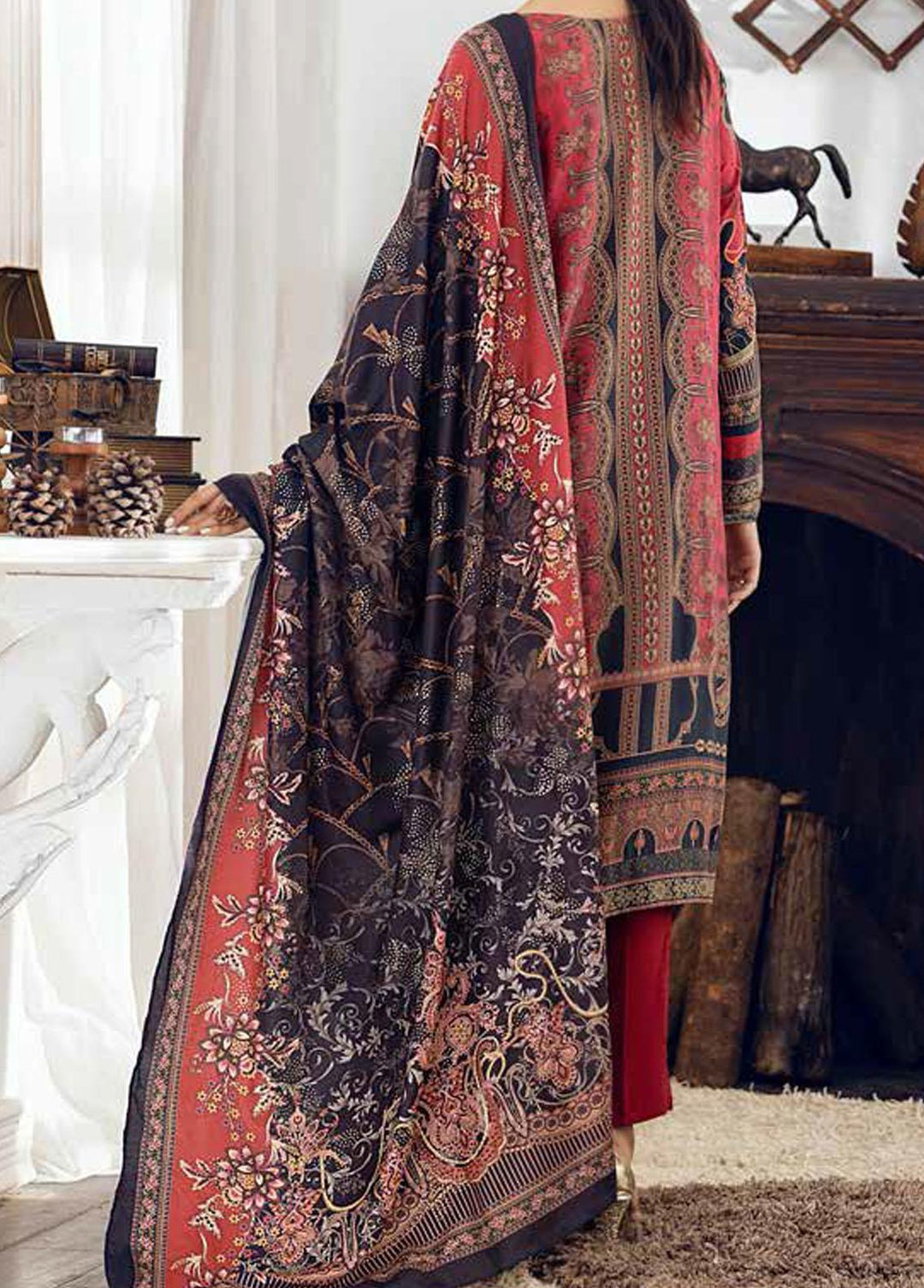 Oznur By Salitex Embroidered Linen Suits Unstitched 3 Piece ST21LN WK-00896 - Winter Collection