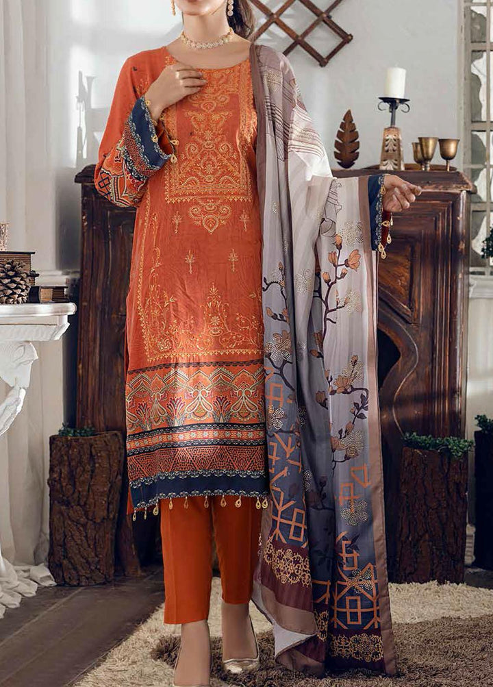 Oznur By Salitex Embroidered Linen Suits Unstitched 3 Piece ST21LN WK-00897 - Winter Collection