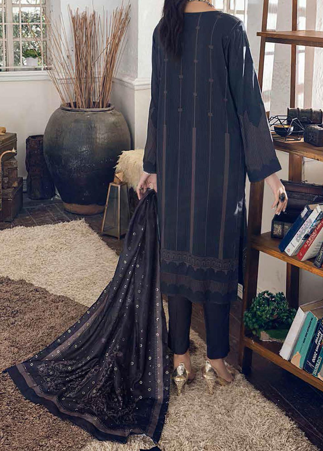 Oznur By Salitex Embroidered Linen Suits Unstitched 3 Piece ST21LN WK-00898 - Winter Collection