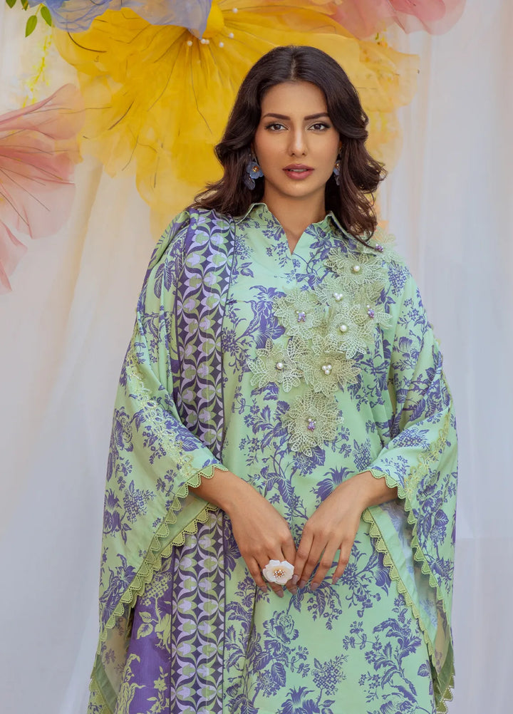 Salitex Printed Lawn Suits Unstitched 3 Piece SUNS24ASI004UT - Summer Collection