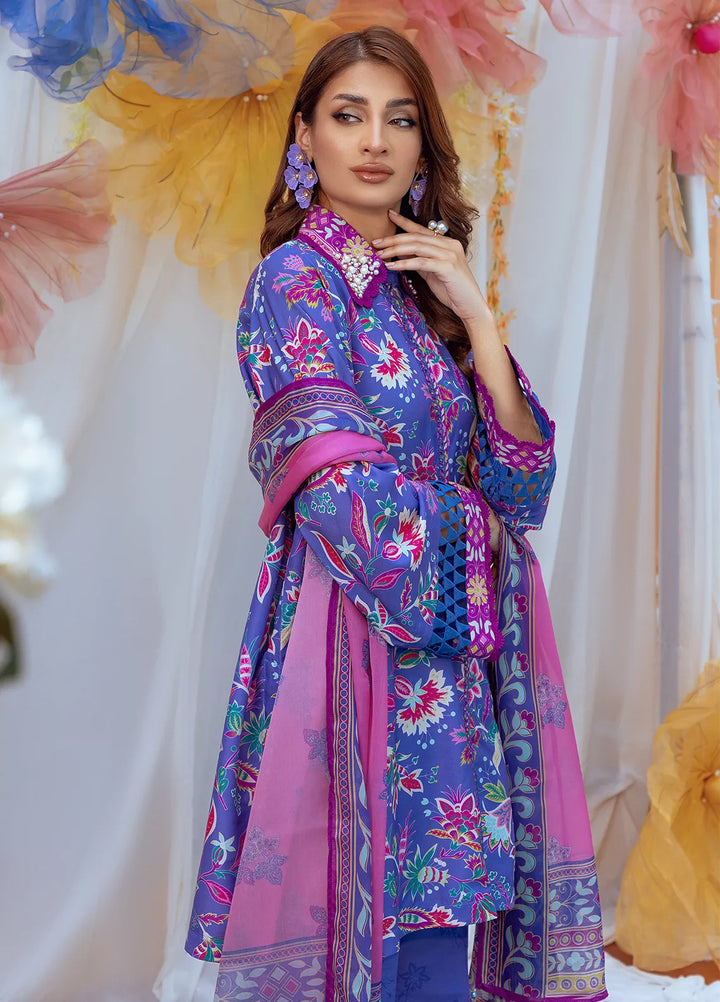 Salitex Printed Lawn Suits Unstitched 3 Piece SUNS24ASI011UT - Summer Collection