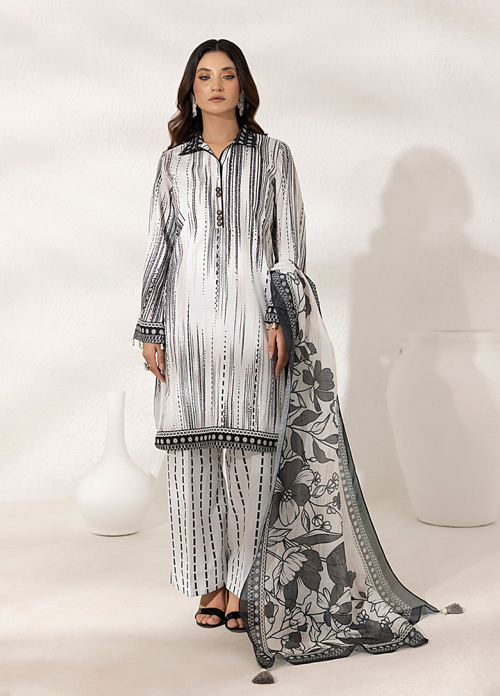Salitex Printed Lawn Silk Suits Unstitched 3 Piece SUNS7ASI289UT - Summer Collection