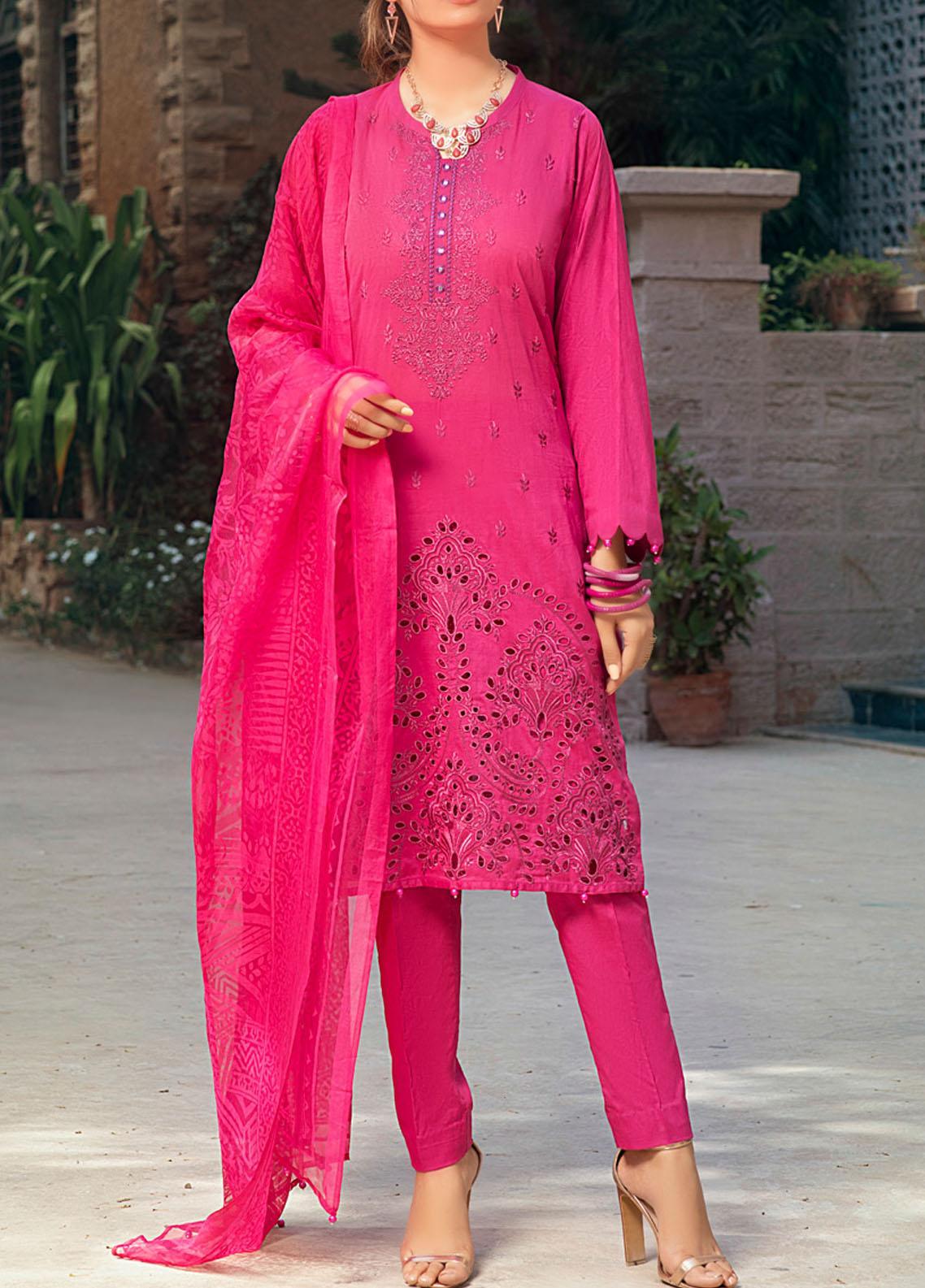 Salitex Embroidered Chiffon Suits Unstitched 3 Piece ST21F HC-00014UT Adorna - Luxury Collection main image 1