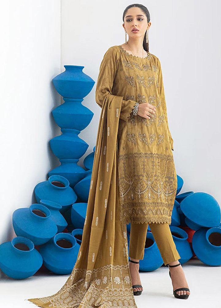 Salitex Embroidered Jacquard Suits Unstitched 3 Piece SL21SS WK-00761 - Winter Collection