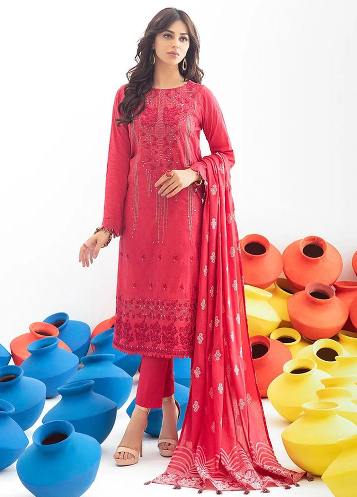 Salitex Embroidered Jacquard Suits Unstitched 3 Piece SL21SS WK-00763 - Winter Collection