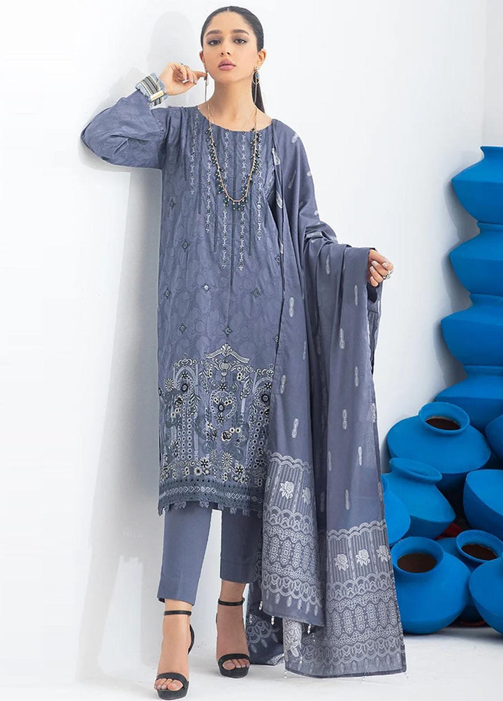 Salitex Embroidered Jacquard Suits Unstitched 3 Piece SL21SS WK-00764 - Winter Collection