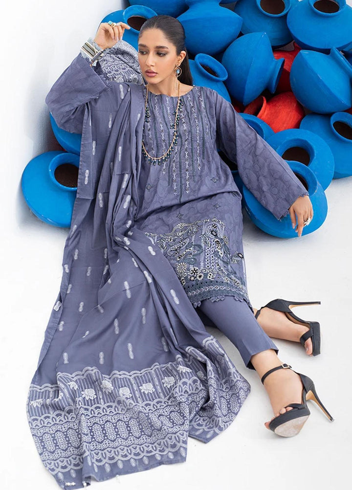 Salitex Embroidered Jacquard Suits Unstitched 3 Piece SL21SS WK-00764 - Winter Collection