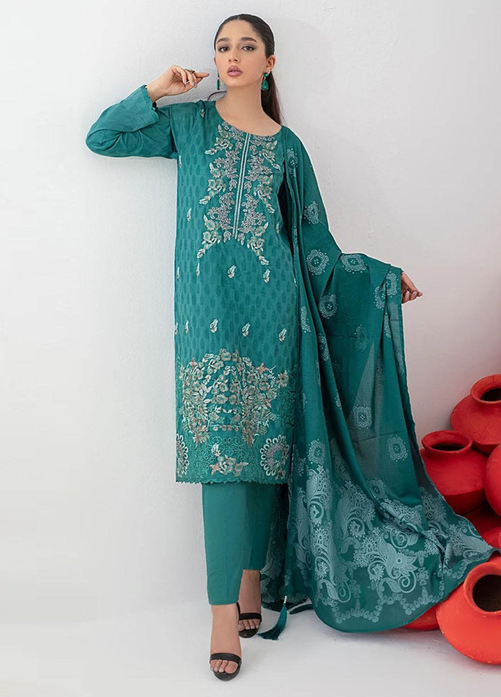 Salitex Embroidered Jacquard Suits Unstitched 3 Piece SL21SS WK-00767 - Winter Collection