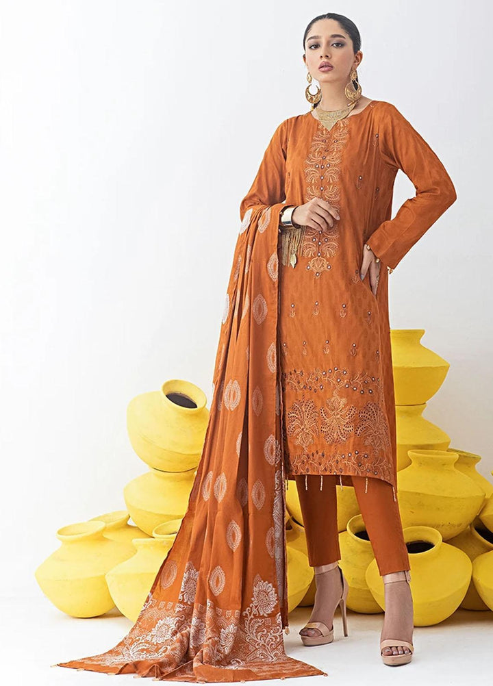 Salitex Embroidered Jacquard Suits Unstitched 3 Piece SL21SS WK-00770 - Winter Collection