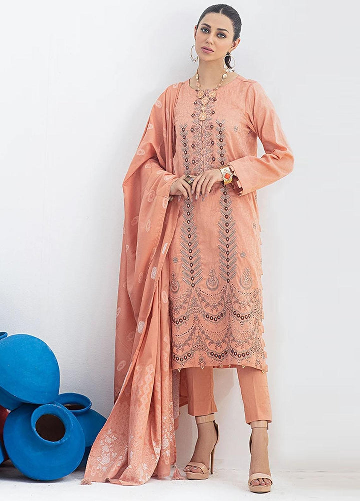 Salitex Embroidered Jacquard Suits Unstitched 3 Piece SL21SS WK-00771 - Winter Collection