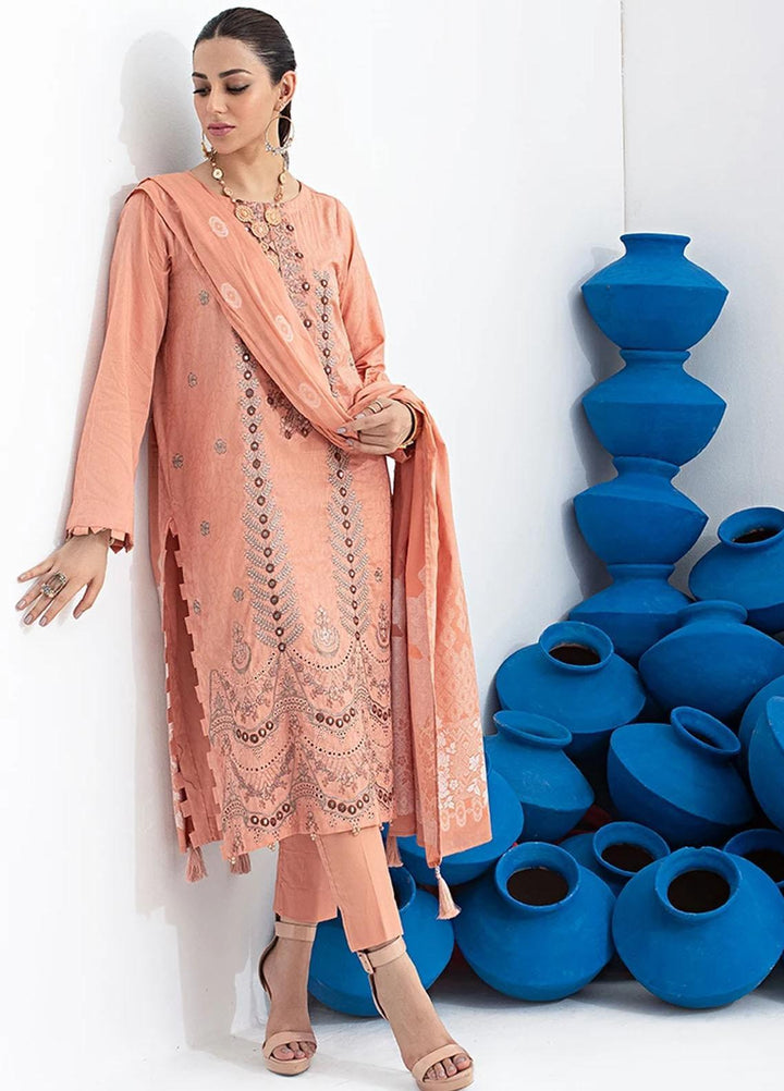 Salitex Embroidered Jacquard Suits Unstitched 3 Piece SL21SS WK-00771 - Winter Collection