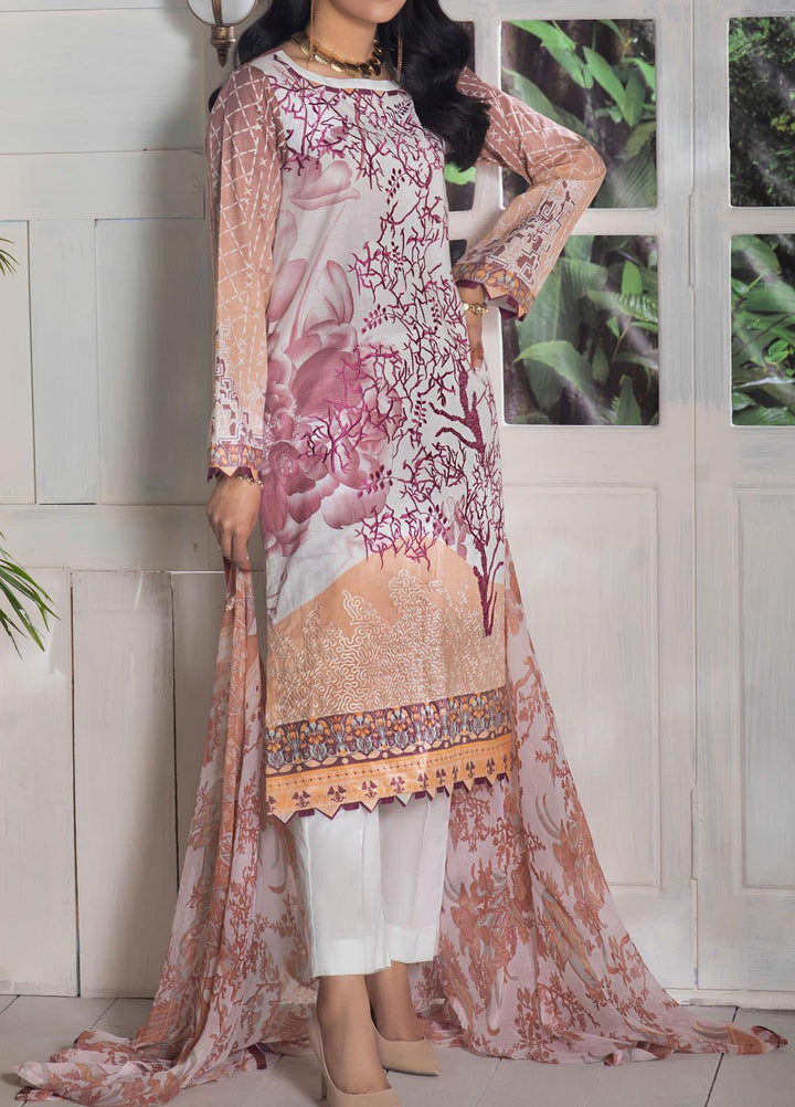 Salitex Embroidered Lawn Suits Unstitched 3 Piece ST21SK WK-00536-A - Summer Collection