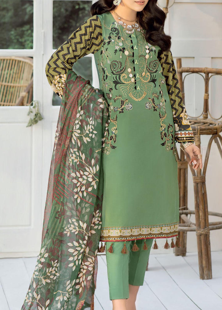 Salitex Embroidered Lawn Suits Unstitched 3 Piece ST21SK WK-00537-A - Summer Collection