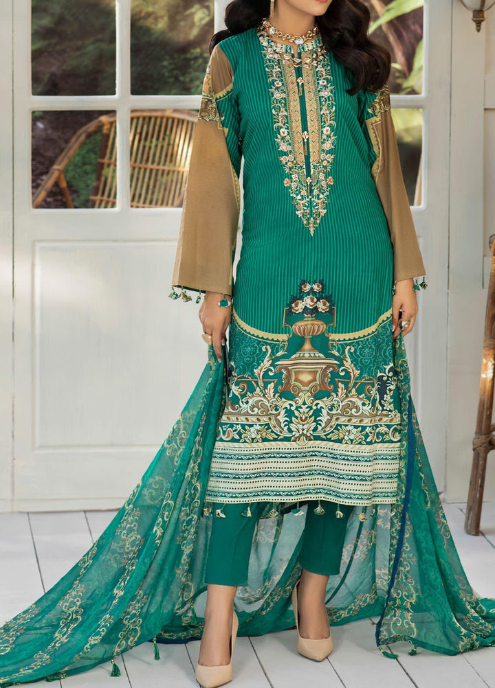 Salitex Embroidered Lawn Suits Unstitched 3 Piece ST21SK WK-00538-B - Summer Collection