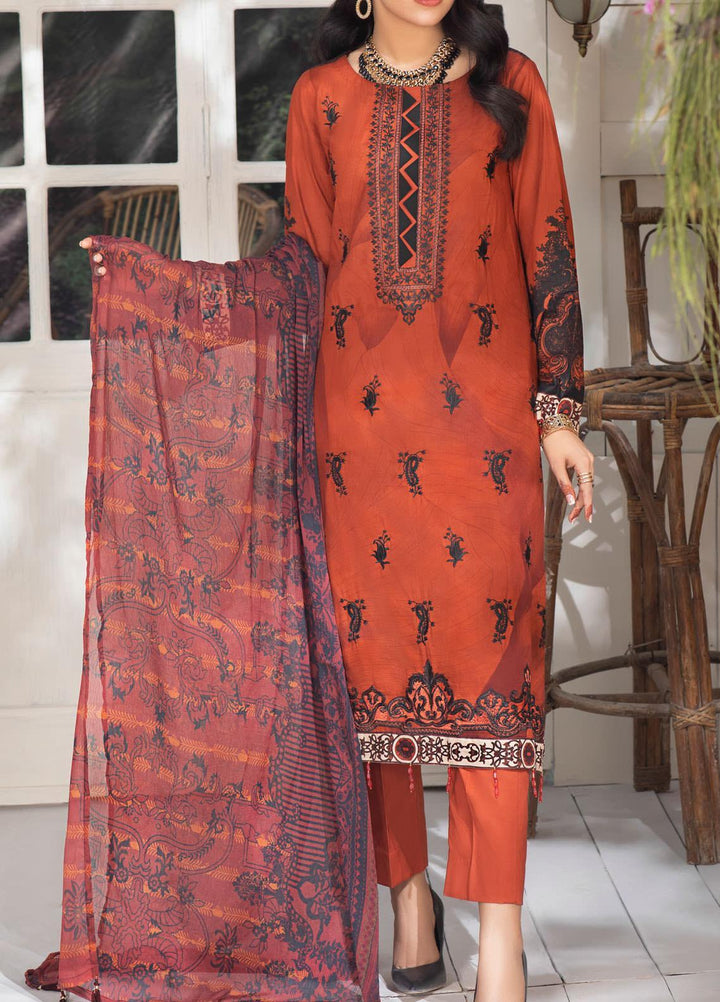 Salitex Embroidered Lawn Suits Unstitched 3 Piece ST21SK WK-00539-B - Summer Collection
