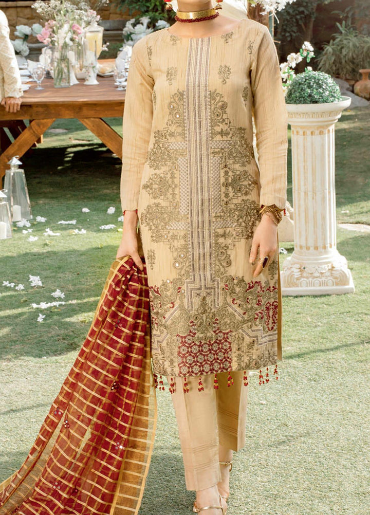 Salitex Embroidered Jacquard Suits Unstitched 3 Piece ST21VE WK-00656 - Luxury Collection
