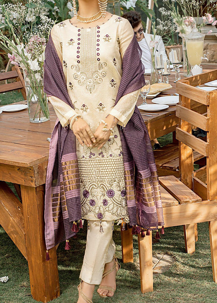 Salitex Embroidered Jacquard Suits Unstitched 3 Piece ST21VE WK-00657 - Luxury Collection