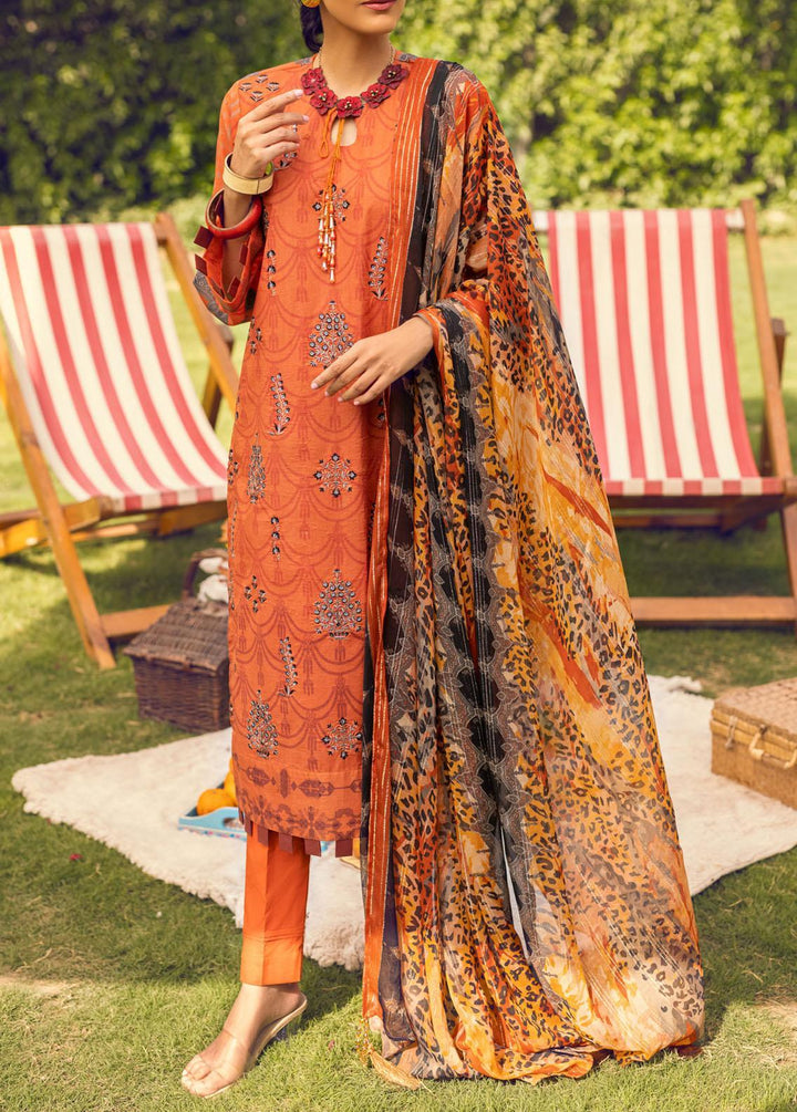 Zure By Salitex Embroidered Lawn Suits Unstitched 3 Piece ST22L WK-01033AUT - Summer Collection