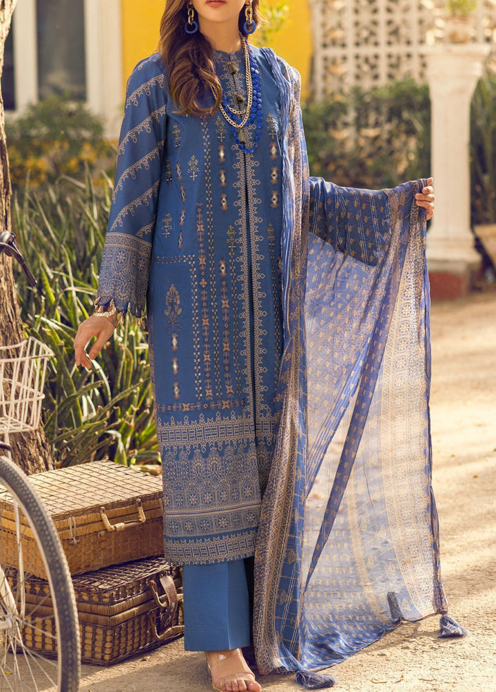 Zure By Salitex Embroidered Lawn Suits Unstitched 3 Piece ST22L WK-01035AUT - Summer Collection
