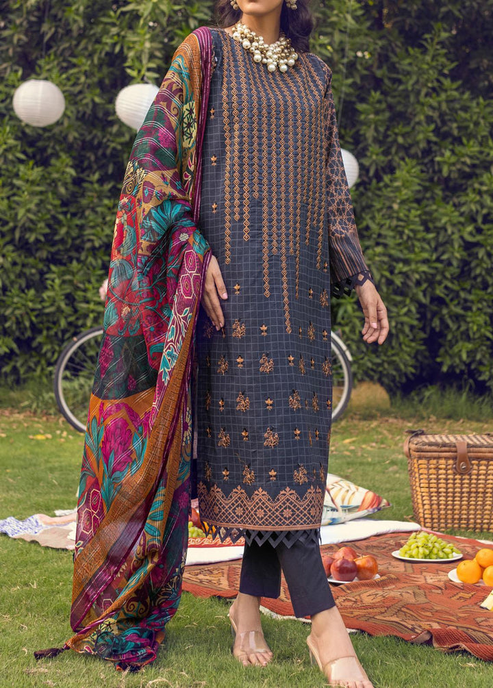 Zure By Salitex Embroidered Lawn Suits Unstitched 3 Piece ST22L WK-01036BUT - Summer Collection