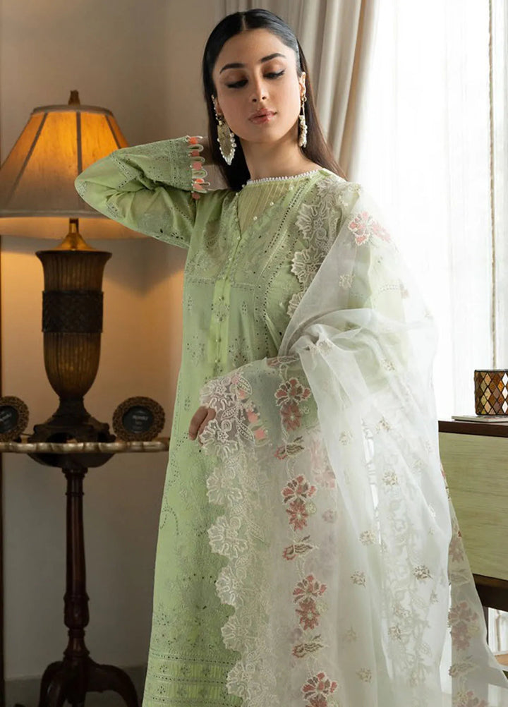 Samah By Aik Atelier Embroidered Lawn Suit Unstitched 3 Piece AIK24S Look-07 - Summer Collection
