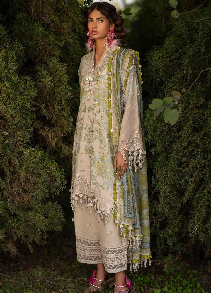 Sana Safinaz Embroidered Lawn Suits Unstitched 3 Piece SS24UL 8A - Luxury Collection