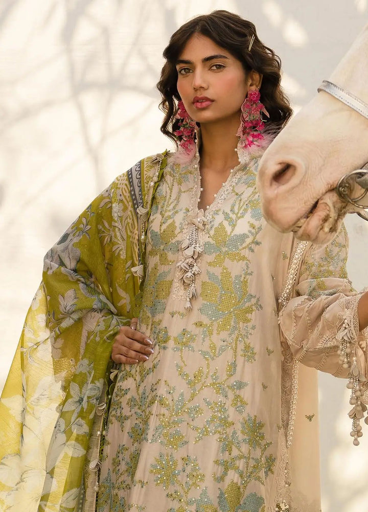 Sana Safinaz Embroidered Lawn Suits Unstitched 3 Piece SS24UL 8A - Luxury Collection