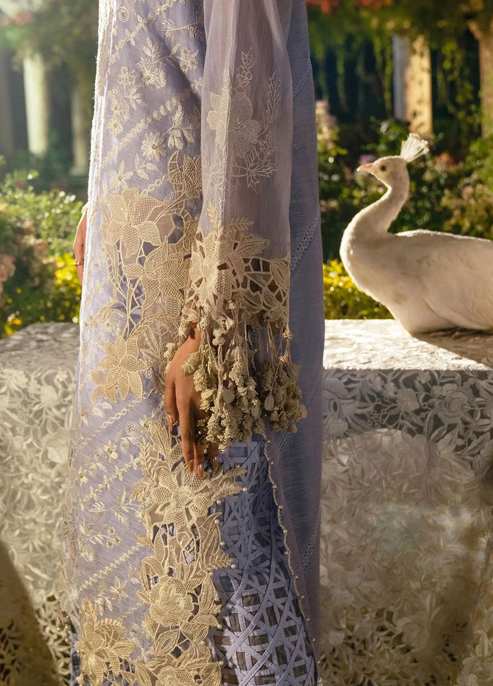 Sana Safinaz Embroidered Net Suits Unstitched 3 Piece SS24UL 10B - Luxury Collection