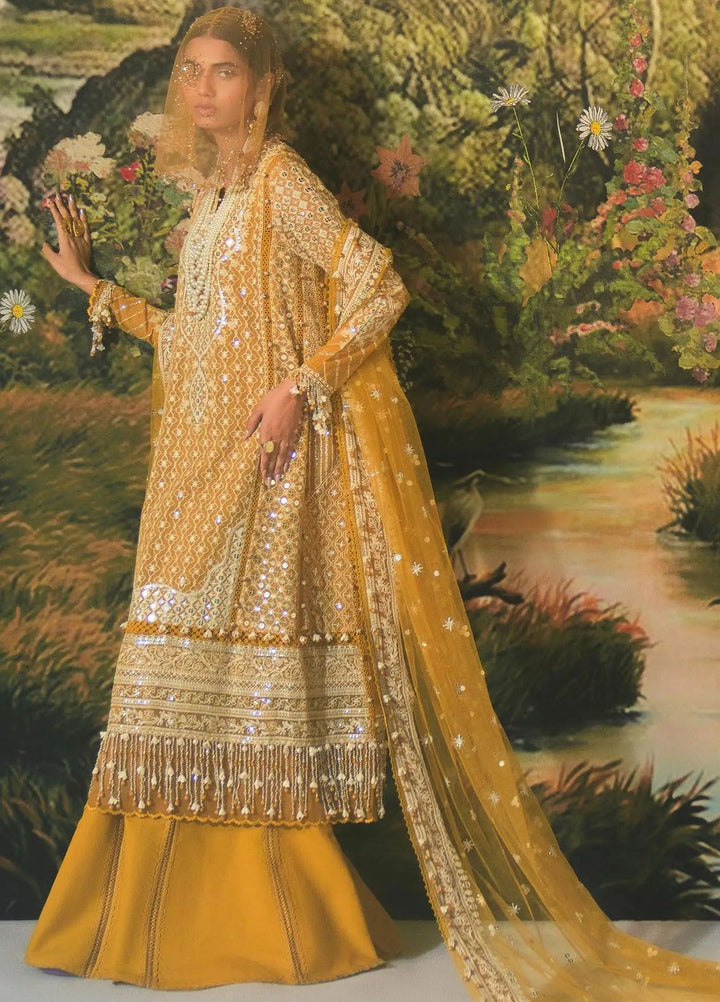 Sana Safinaz Embroidered Net Suits Unstitched 3 Piece SS24UL 2B - Luxury Collection