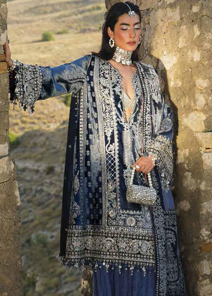 Sana Safinaz Embroidered Velvet Suits Unstitched 3 Piece SS23WL D-05 - Luxury Collection