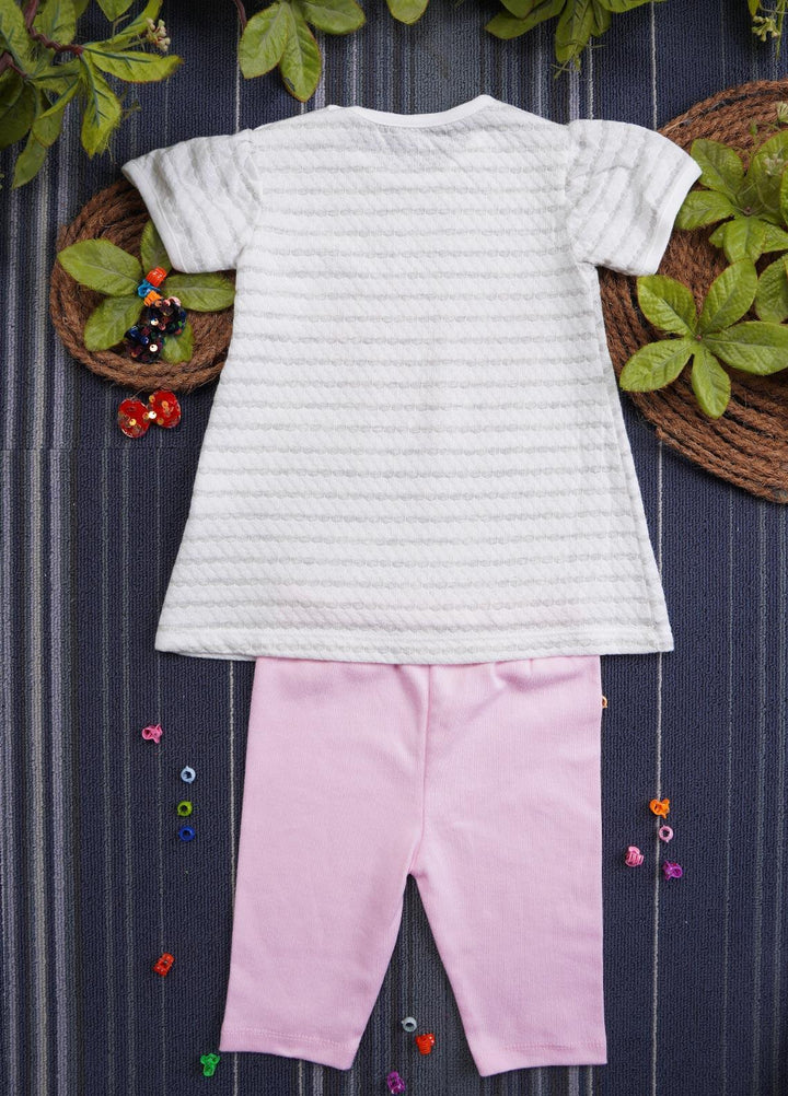 Sanaulla Exclusive Range Cotton Casual Suit for Girls -  133089 Light Pink