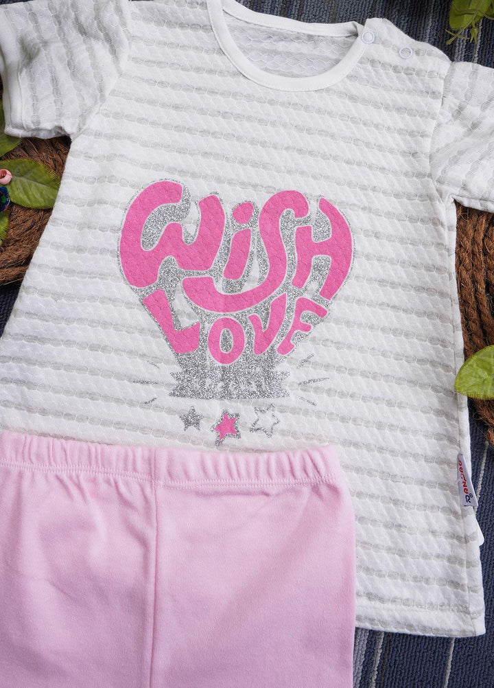 Sanaulla Exclusive Range Cotton Casual Suit for Girls -  133089 Light Pink