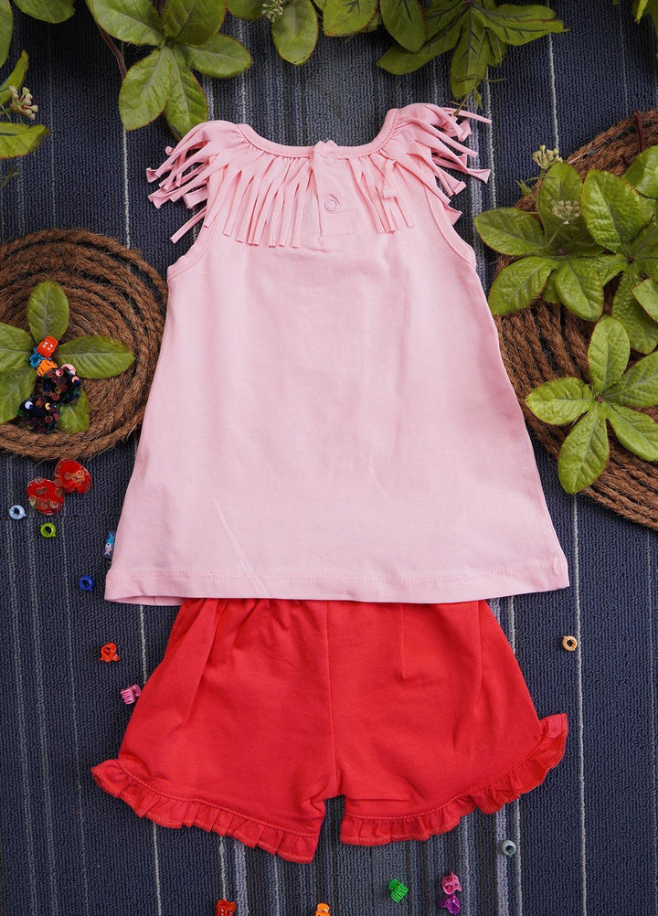 Sanaulla Exclusive Range Cotton Casual Suit for Girls -  133101 Pink