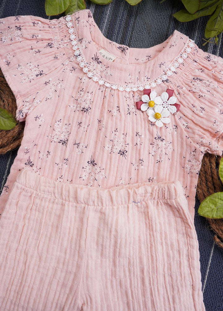 Sanaulla Exclusive Range Cotton Casual Suit for Girls -  6847 Orange