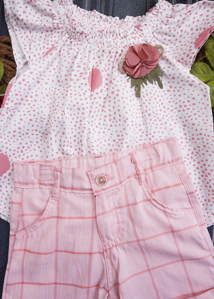 Sanaulla Exclusive Range Cotton Casual Girls Suit -  9724 Light Pink