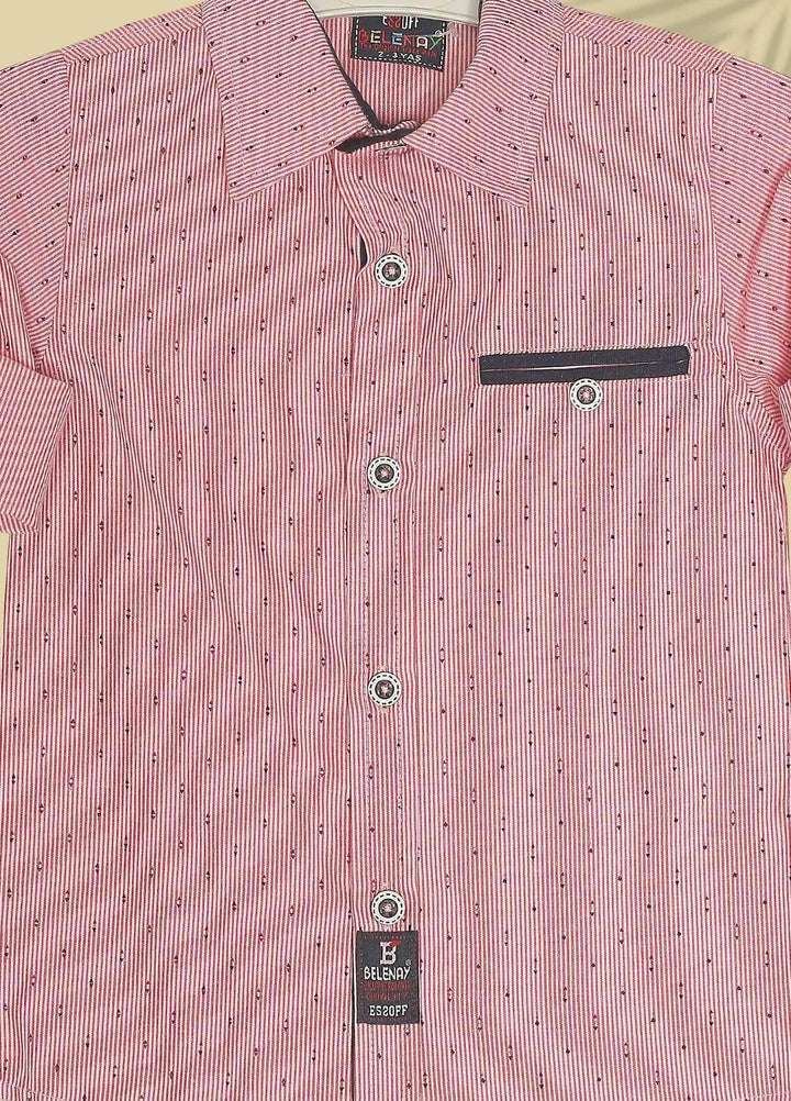 Sanaulla Exclusive Range  Fancy Boys Shirts -  SU22BS 342775 Pink