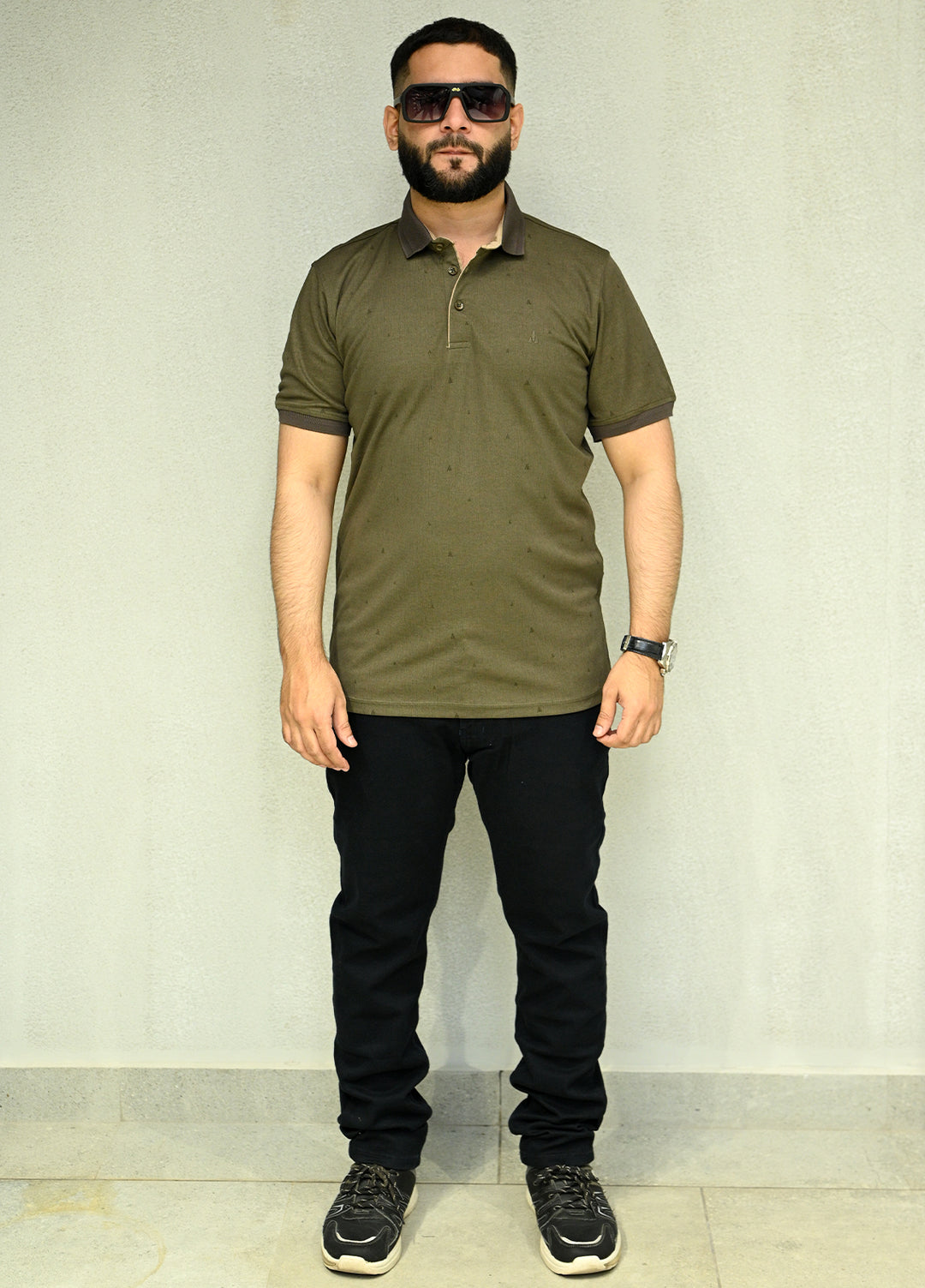 Sanaulla Exclusive Casual Cotton Polo 2010 Dark Green