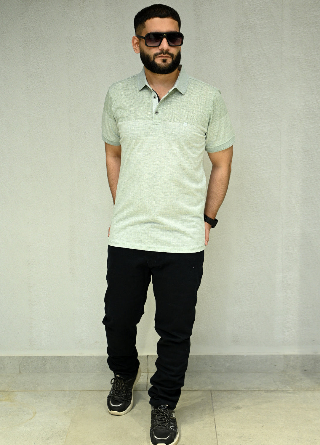 Sanaulla Exclusive Casual Cotton Polo 2029 Green