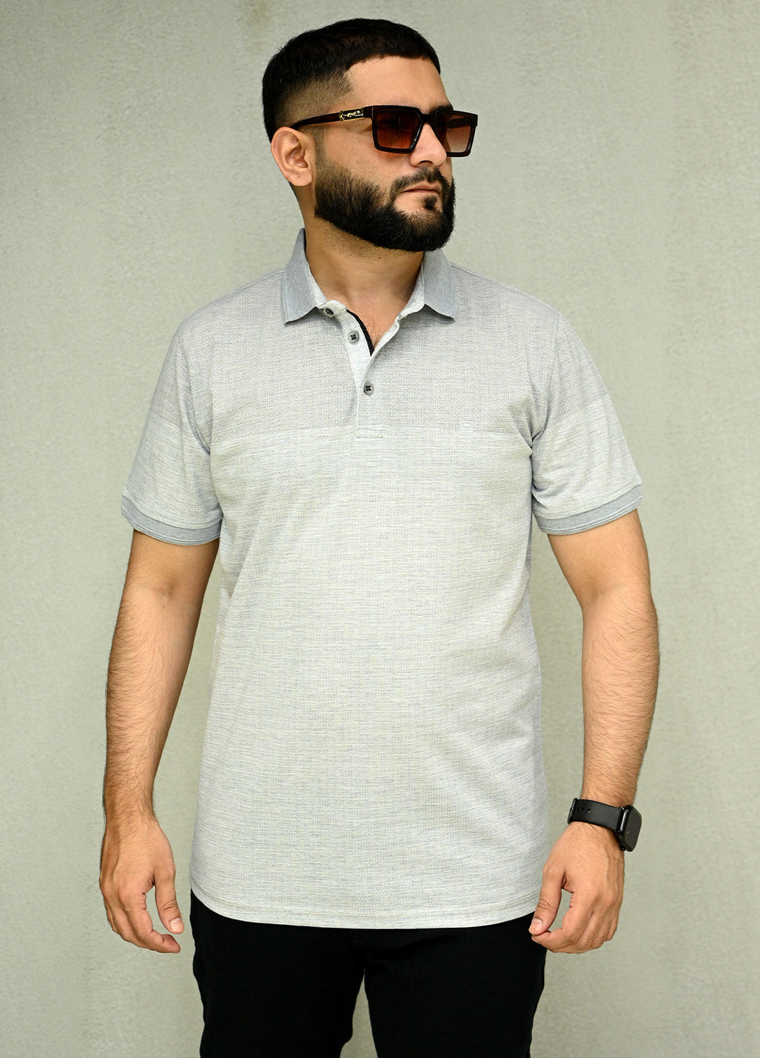 Sanaulla Exclusive Casual Cotton Polo 2029 Grey