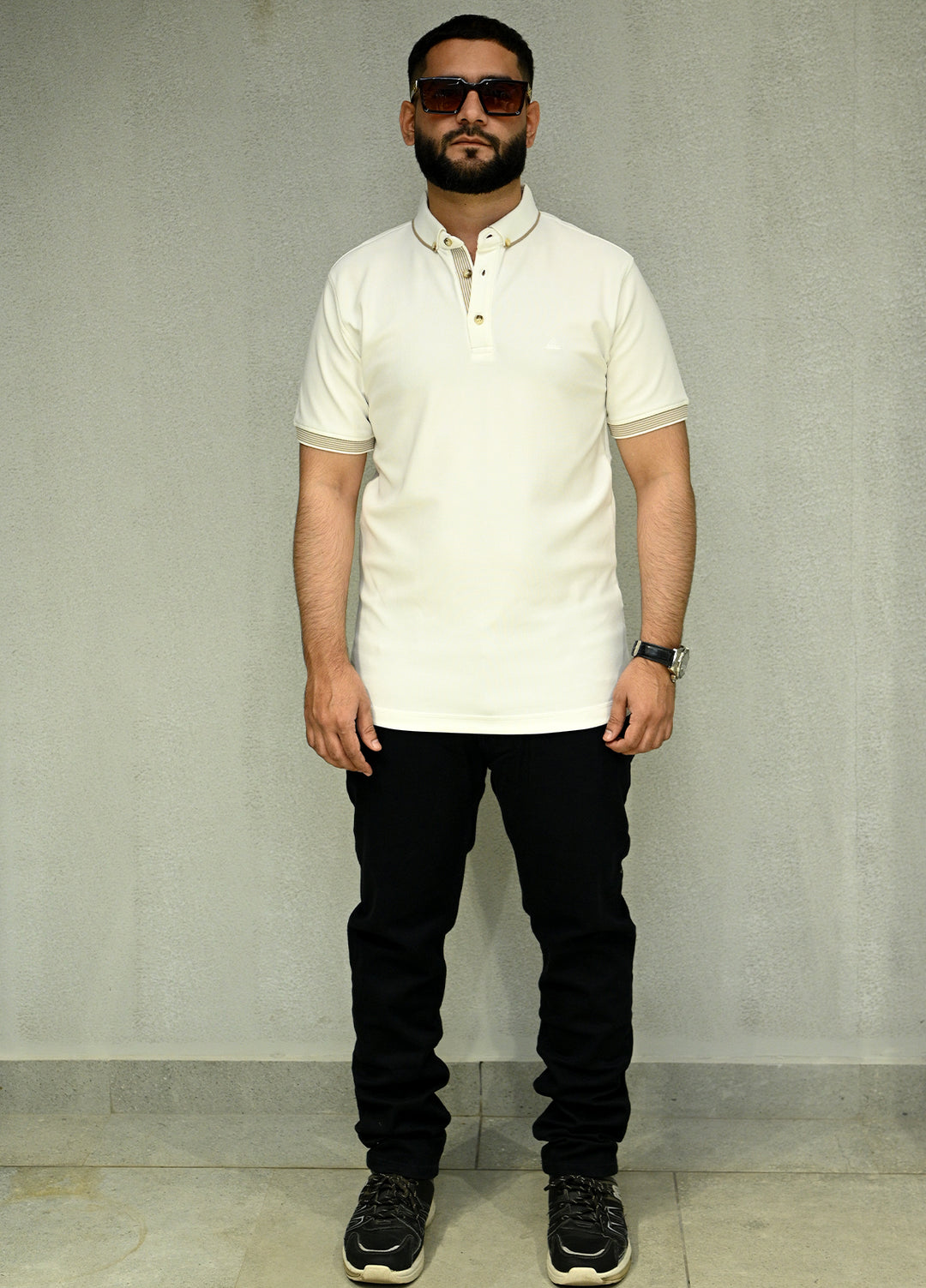 Sanaulla Exclusive Casual Cotton Polo 2045 White