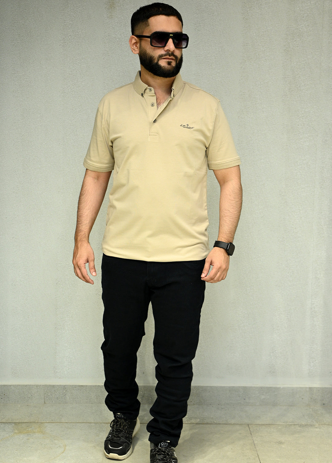 Sanaulla Exclusive Casual Cotton Polo D-3051 Light Brown
