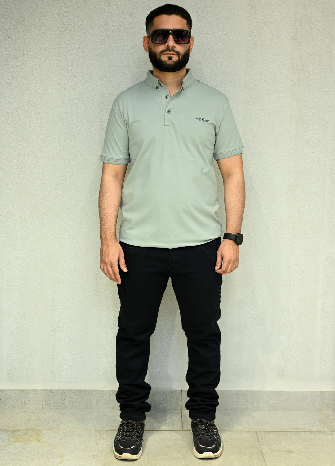 Sanaulla Exclusive Casual Cotton Polo D-3051 Light Green