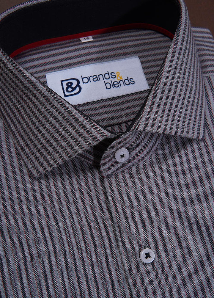 Brands & Blends Cotton Formal Shirts for Mens -  Dark Brown