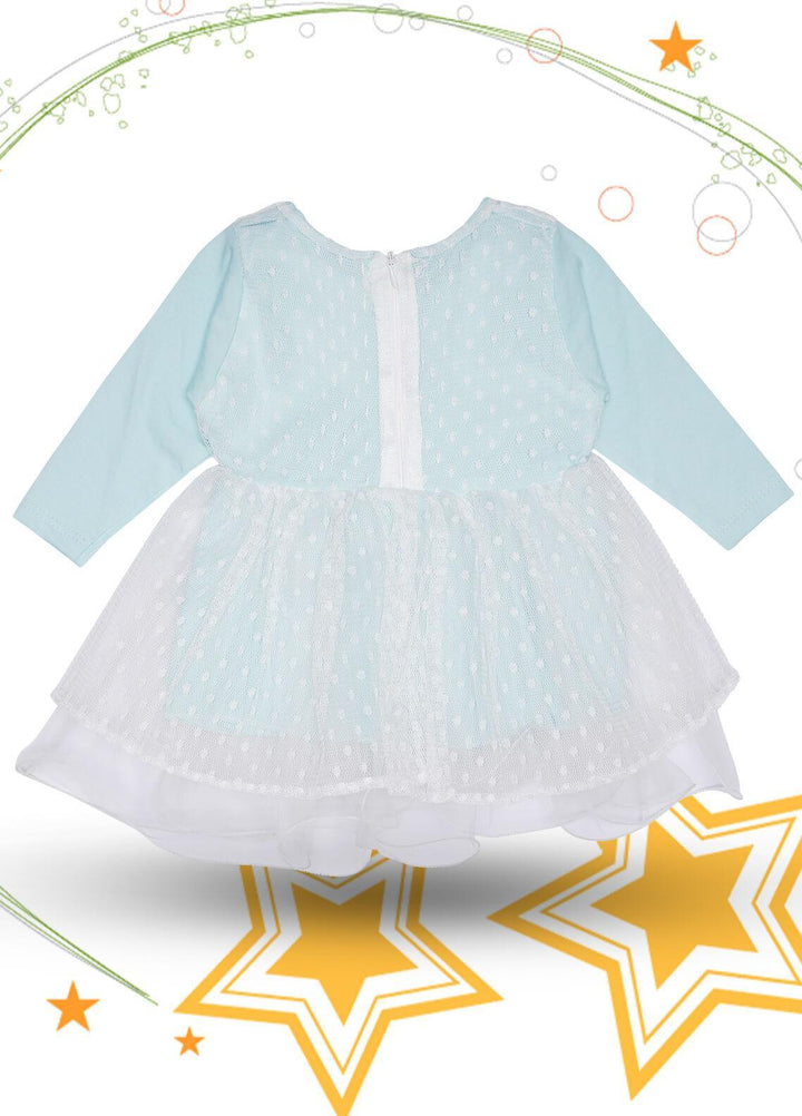 Sanaulla Exclusive Range Cotton Fancy Frocks for Girls -  342961 Ferozi