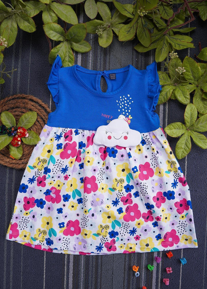 Sanaulla Exclusive Range  Fancy Frocks for Girls -  132556 Blue