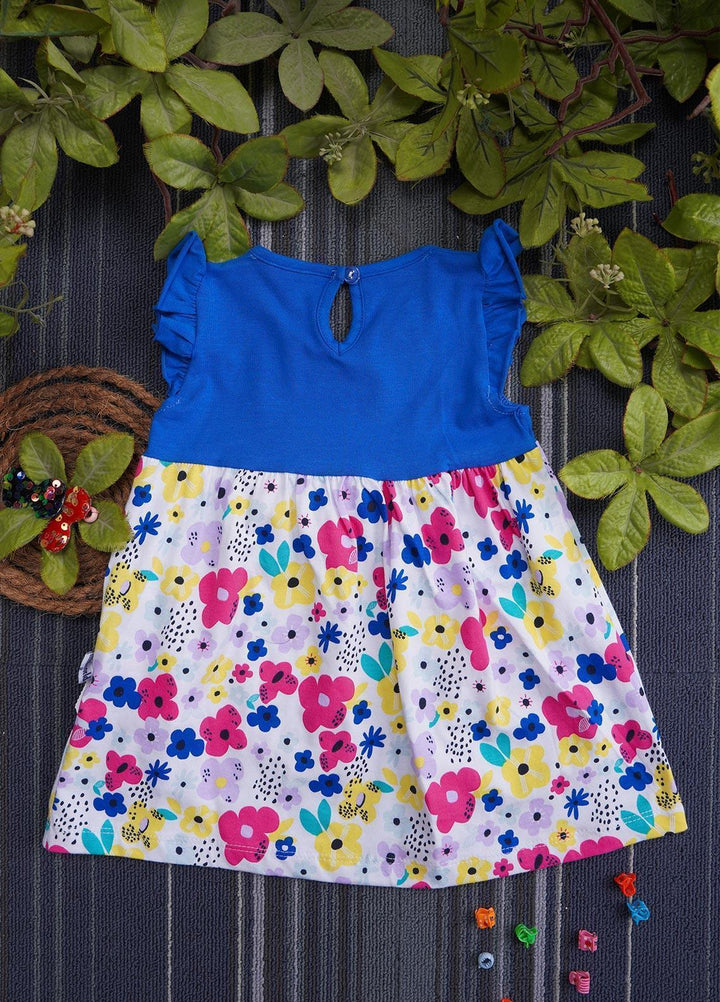 Sanaulla Exclusive Range  Fancy Frocks for Girls -  132556 Blue