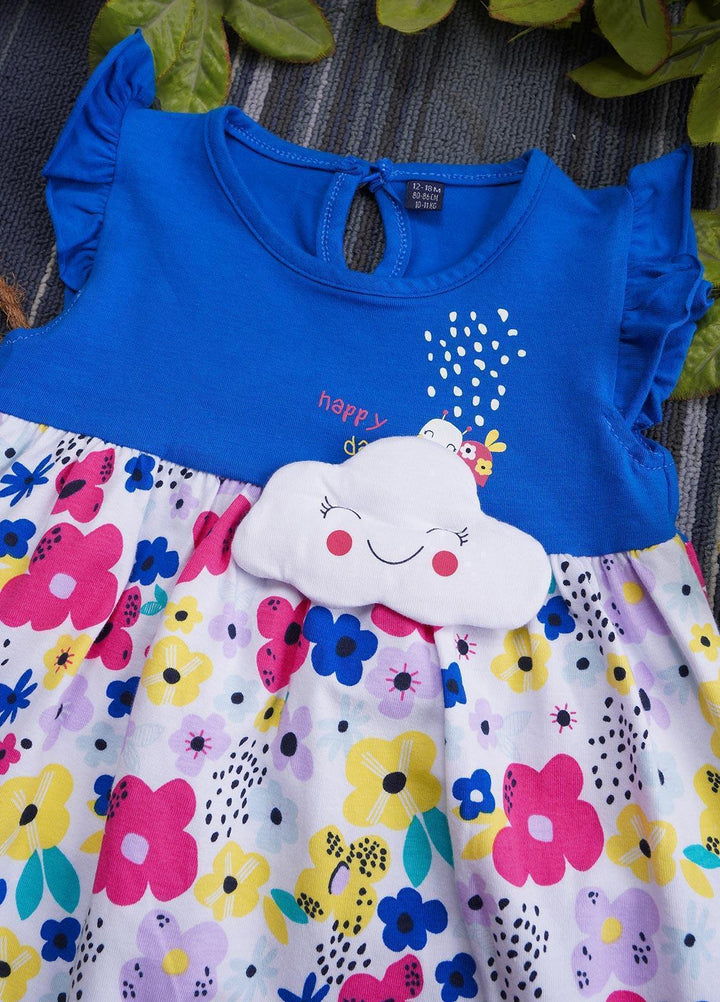 Sanaulla Exclusive Range  Fancy Frocks for Girls -  132556 Blue