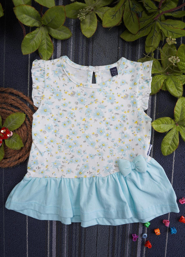 Sanaulla Exclusive Range  Fancy Girls Frocks -  132936 Light Green