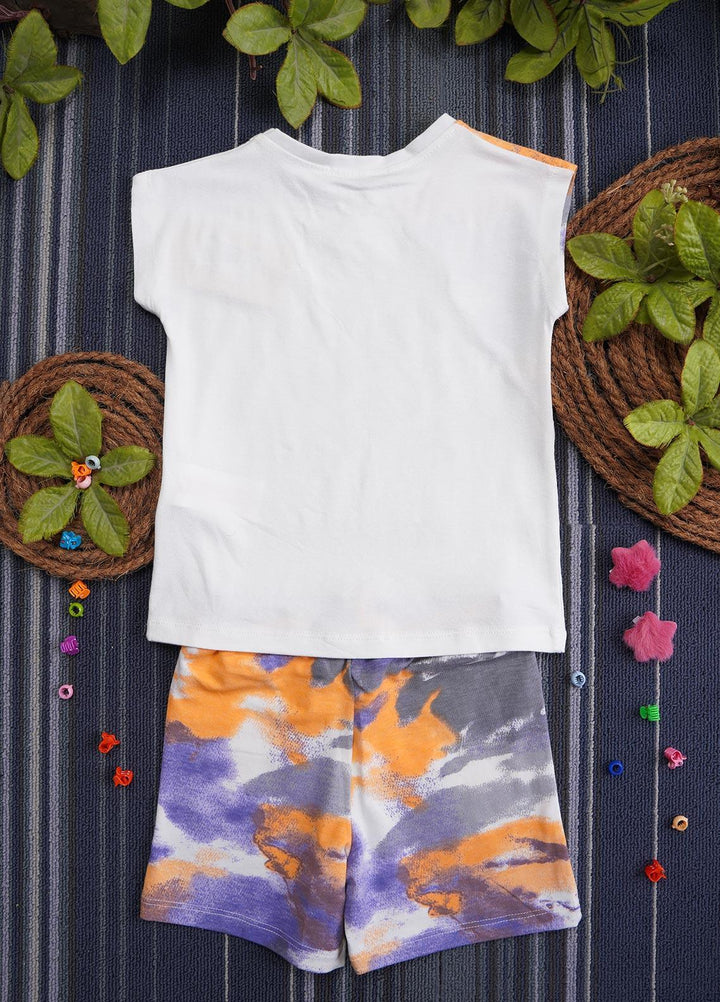 Sanaulla Exclusive Range Cotton Casual Suit for Girls -  131206 Off White