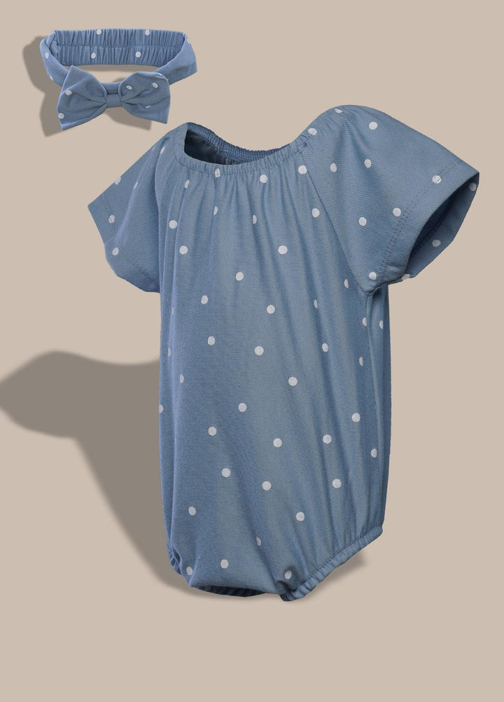 Sanaulla Exclusive Range  Pret Romper for Girls -  1015733 Blue